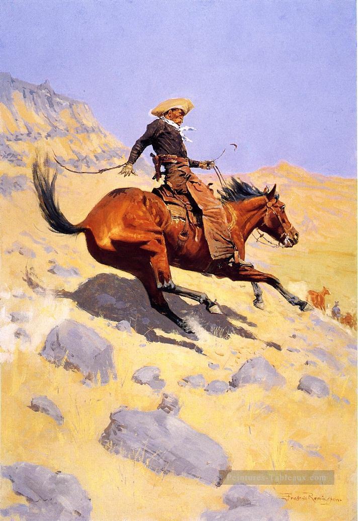 le cow   boy 1902 Frederic Remington Peintures à l'huile
